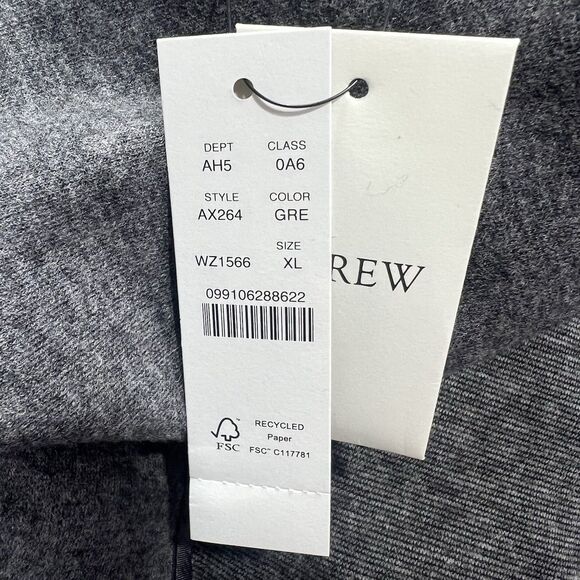 Men's J. Crew Knit Wool Cotton Blend Blazer XL Gray NWT! AX264 - Picture 5 of 16